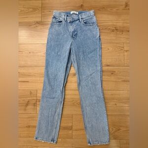 Abercrombie & Fitch Light Blue High-Rise Straight Jeans